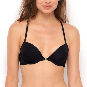 BeMe Rough & Tumble Lace Racer Back Bra Black NWT! 32D